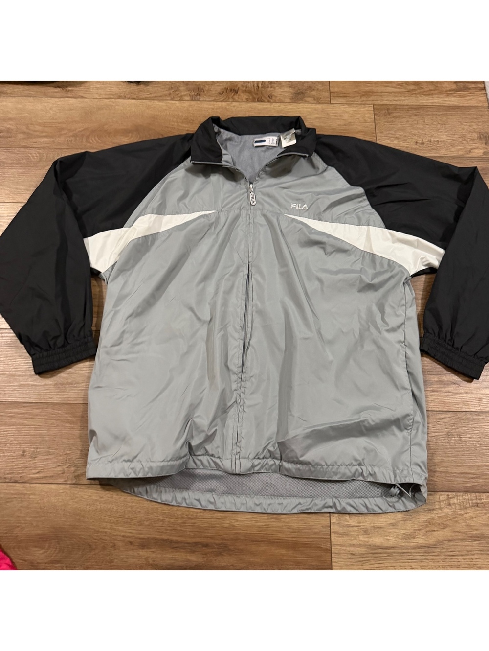Vtg Fila Colorblock Windbreaker Jacket Men’s XL Gray